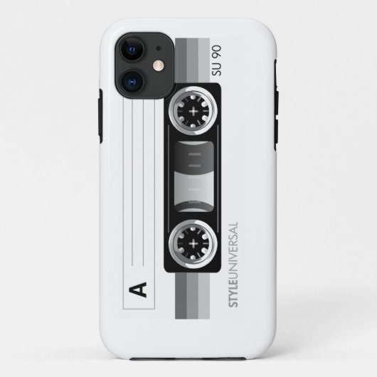 Coques Case-Mate iPhone Caisse grise d'étiquette d'enregistreur à (Dos)