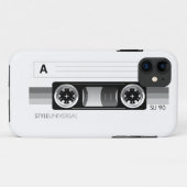 Coques Case-Mate iPhone Caisse grise d'étiquette d'enregistreur à (Dos (Horizontal))