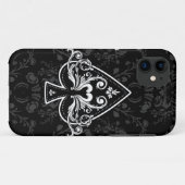 Coques Case-Mate iPhone Caisse iPhone5 noire d'as de pique (Dos (Horizontal))