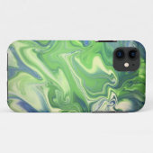 Coques Case-Mate iPhone Caisse marbrée bleu-vert de téléphone (Dos (Horizontal))