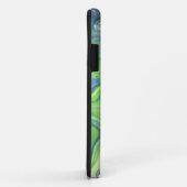 Coques Case-Mate iPhone Caisse marbrée bleu-vert de téléphone (Dos/Droite)
