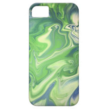 Caisse marbrée bleu-vert de téléphone