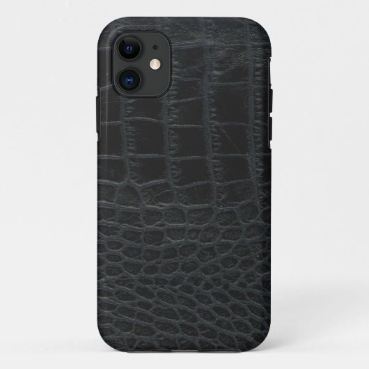 Coques Case-Mate iPhone Caisse noire de l'iPhone 5 de peau d'alligator (Dos)