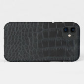 Coques Case-Mate iPhone Caisse noire de l'iPhone 5 de peau d'alligator (Dos (Horizontal))