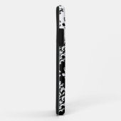 Coques Case-Mate iPhone Caisse noire et blanche de l'iPhone 5 de damassé (Dos/Droite)