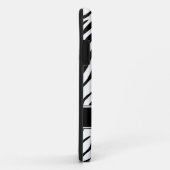 Coques Case-Mate iPhone Caisse noire et blanche d'impression de zèbre de (Dos/Droite)