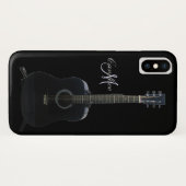 Coques Case-Mate iPhone Caisse noire personnalisée de musique de guitare (Dos (Horizontal))