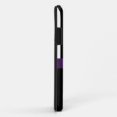 Coques Case-Mate iPhone Caisse noire pourpre initiale personnalisée de (Dos/Droite)