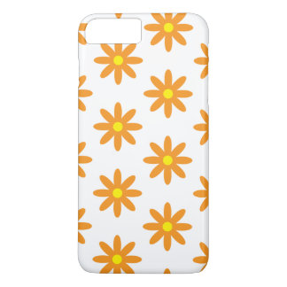 Coque iPhone 7 Plus Caisse orange de l'iPhone 7 de fleur