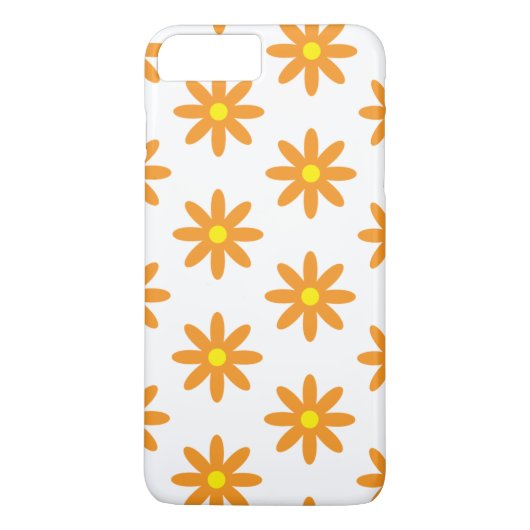 Coques Case-Mate iPhone Caisse orange de l'iPhone 7 de fleur (Dos)