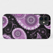 Coques Case-Mate iPhone Caisse pourpre de l'iPhone 5 de Paisley (Dos (Horizontal))