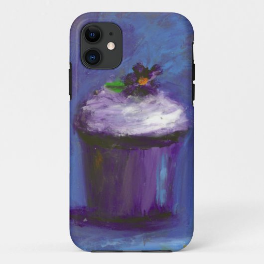 Coques Case-Mate iPhone Caisse pourpre de petit gâteau (Dos)