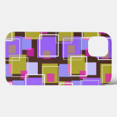 Coques Case-Mate iPhone Caisse pourpre de téléphone de motif de cubes en (Verso (horizontal))