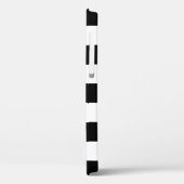 Coques Case-Mate iPhone Caisse rayée noire et blanche personnalisée de (Verso / Gauche)