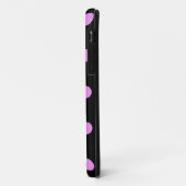 Coques Case-Mate iPhone Caisse rose et noire de l'iPhone 5 de polka (Dos/Gauche)