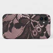 Coques Case-Mate iPhone Caisse rose et noire géniale d'IPhone 5 de (Dos (Horizontal))