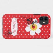 Coques Case-Mate iPhone Caisse rouge de l'iphone 5 de coccinelle de nom (Dos (Horizontal))