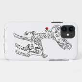 Coques Case-Mate iPhone Caisse rouge de téléphone de renne de nez de (Dos (Horizontal))