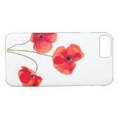 Coques Case-Mate iPhone Caisse rouge d'Iphone 7 de fleur de pavot (Dos (Horizontal))