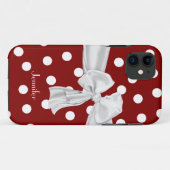Coques Case-Mate iPhone Caisse rouge et blanche de l'iPhone 5 de point de (Dos (Horizontal))
