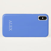 Coques Case-Mate iPhone Caisse solide BLEUE de l'iPhone X d'arrière - plan (Dos (Horizontal))