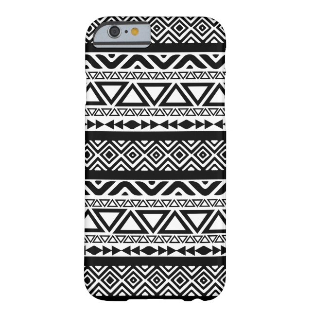 Coques Case-Mate iPhone Caisse tribale aztèque blanche noire de l'iPhone 6 (Dos)