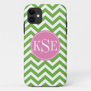 Etui iPhone Case-Mate Caisse verte de l'iphone 5 de pomme de monogramme