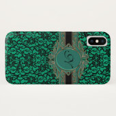 Coques Case-Mate iPhone Caisse verte et noire irlandaise de l'iPhone X de (Dos (Horizontal))