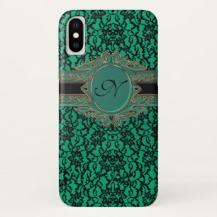Coque iPhone X Caisse verte et noire irlandaise de l'iPhone X de