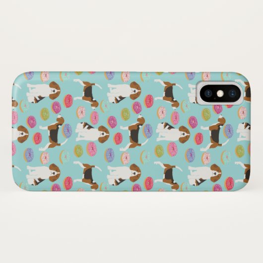 Coques Case-Mate iPhone Caisses de beignet de beagle (Dos (Horizontal))