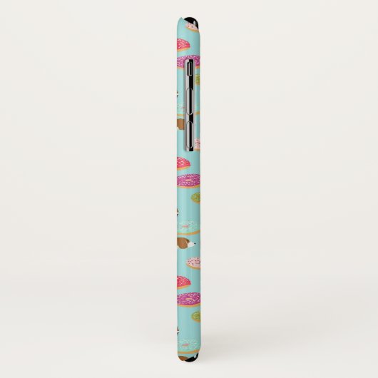 Coques Case-Mate iPhone Caisses de beignet de beagle (Dos/Gauche)