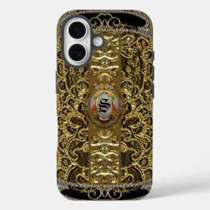 Coques iPhone 16 Calabre Élégant Monogramme