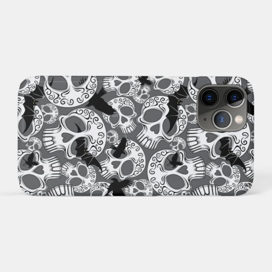 Coques Case-Mate iPhone Calaveras décoratives Halloween (Dos (Horizontal))