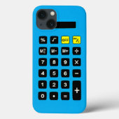 Coques Case-Mate iPhone Calculatrice bleue avec clavier (Verso)