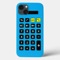 Calculatrice bleue avec clavier