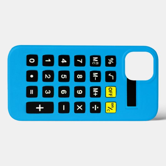 Coques Case-Mate iPhone Calculatrice bleue avec clavier (Verso (horizontal))
