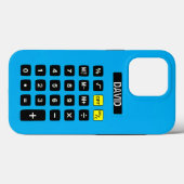 Coques Case-Mate iPhone Calculatrice bleue avec clavier (Verso (horizontal))