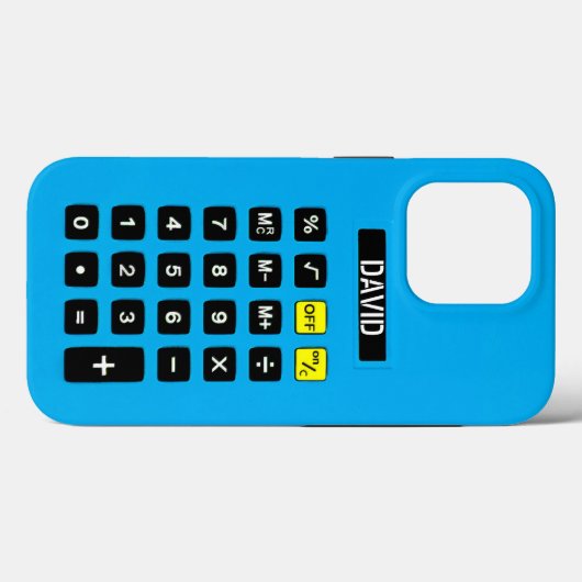 Coques Case-Mate iPhone Calculatrice bleue avec clavier (Verso (horizontal))