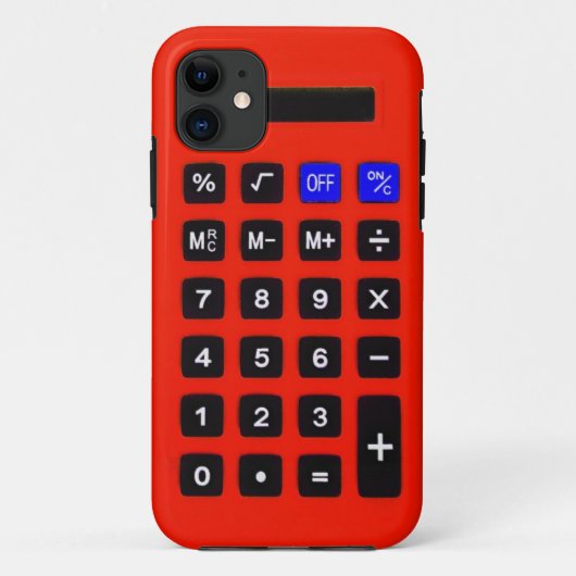 Coques Case-Mate iPhone Calculatrice orange (Dos)