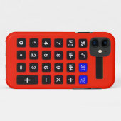 Coques Case-Mate iPhone Calculatrice orange (Dos (Horizontal))