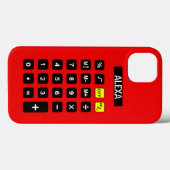 Coques Case-Mate iPhone Calculatrice rouge avec clavier (Verso (horizontal))