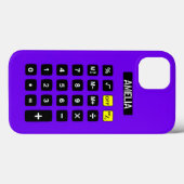 Coques Case-Mate iPhone Calculatrice violette avec clavier (Verso (horizontal))