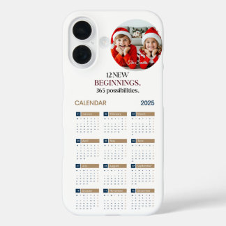 Coques iPhone 16 Calendrier personnalisé 2025