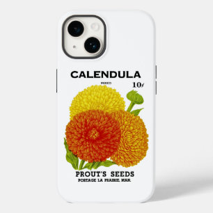 Coque Pour iPhone 14 Calendula Vintage Seed Packet Coque-Mate iPhone Ca