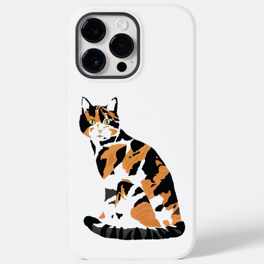 Coques Case-Mate iPhone Calico chat assis (Verso)