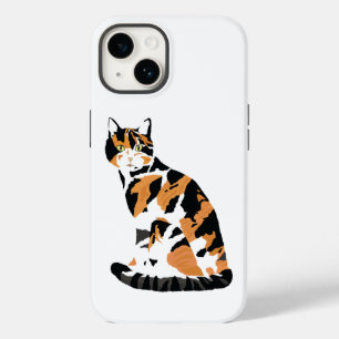 Coque Pour iPhone 14 Calico chat assis