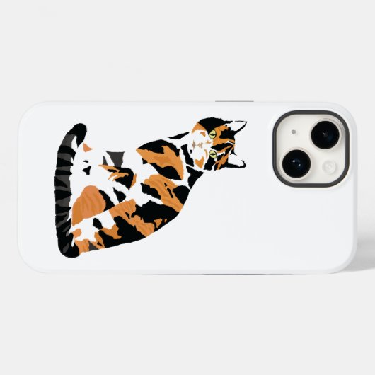 Coques Case-Mate iPhone Calico chat assis (Verso (horizontal))