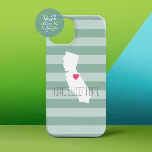 Coques Case-Mate iPhone California Home State Love with Custom Heart