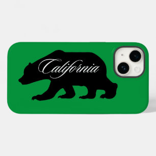 Coque Pour iPhone 14 California State Bear Green