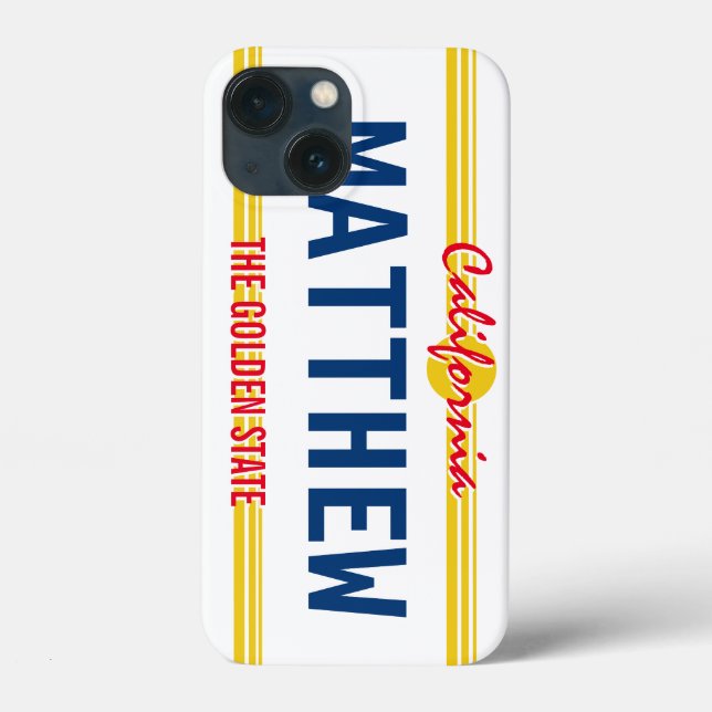 Coques Case-Mate iPhone Californie plaque d'immatriculation style rétro (Verso)